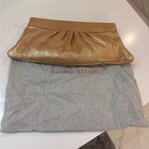 Lauren Merkin Metallic Gold Evening Bag